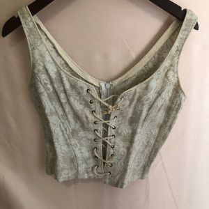 Vintage victorian corset crop top